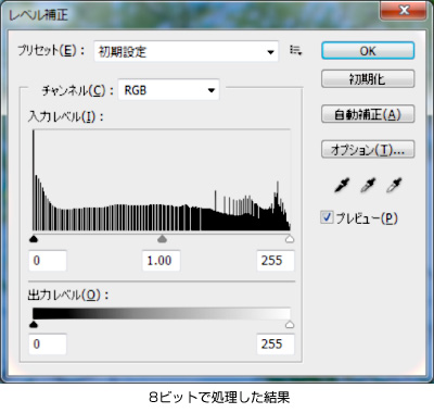 8ビットで処理した結果