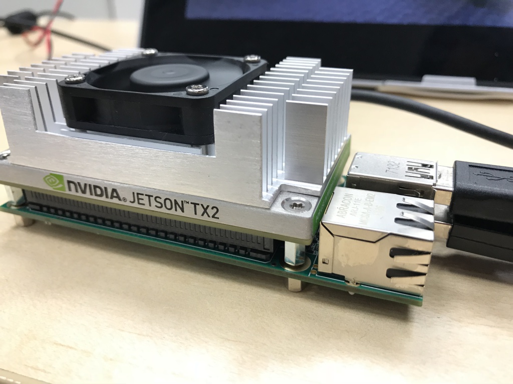 NVIDIA Jetson TX2＋AUVIDEA J120＋Stereolabs ZED Cameraによる人検出＋距離測定デモ
