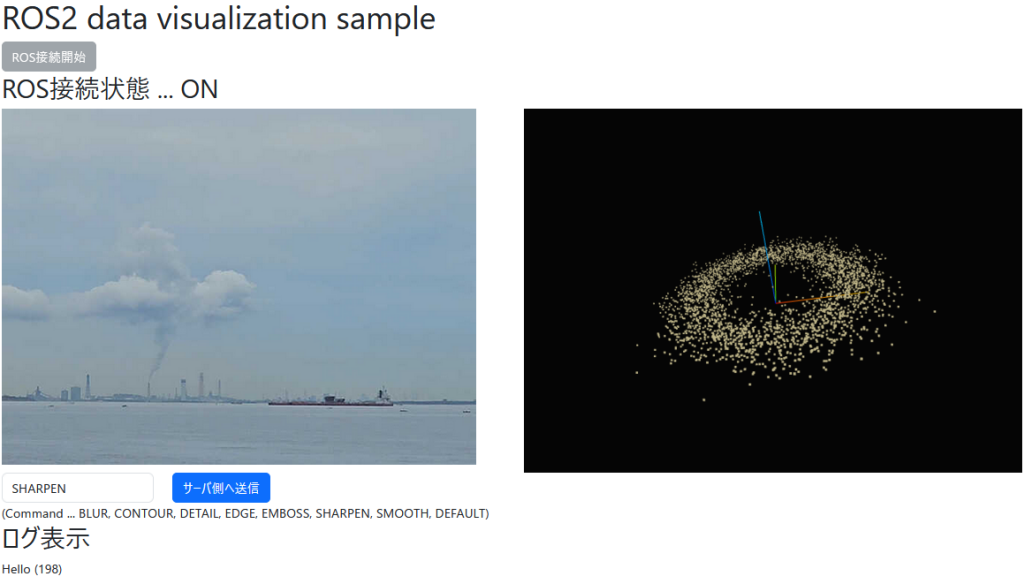 ROS2 data visualization sample